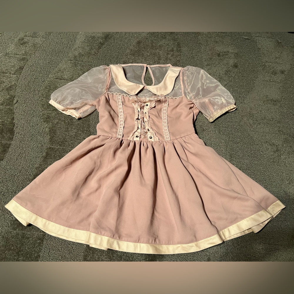 Liz Lisa Muted Dusty Pink Peter Pan Collar Blouse J-Fashion Kawaii Hime Gyaru